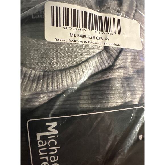 NWT MICHAEL LAUREN REVOLVE Dario Zebra Print Raw Hem Thumbholes Dolman Top - XS - Picture 3 of 3